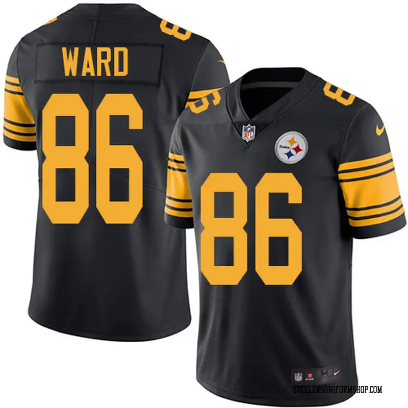 Nike Hines Ward Pittsburgh Steelers Limited Black Color Rush Jersey - Men's