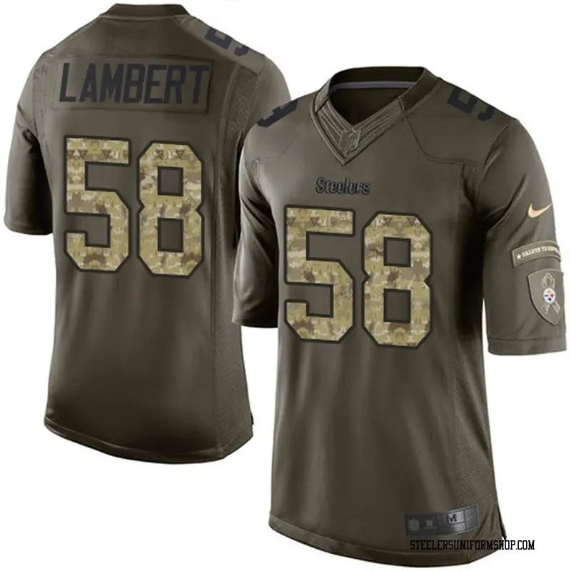 Nike Jack Lambert Pittsburgh Steelers Limited Green Salute to Service Jersey - Men's