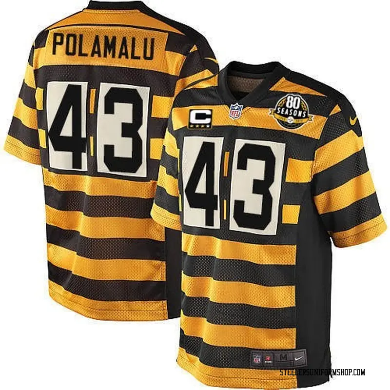 Nike Steelers 43 Troy Polamalu White Women Vapor Untouchable