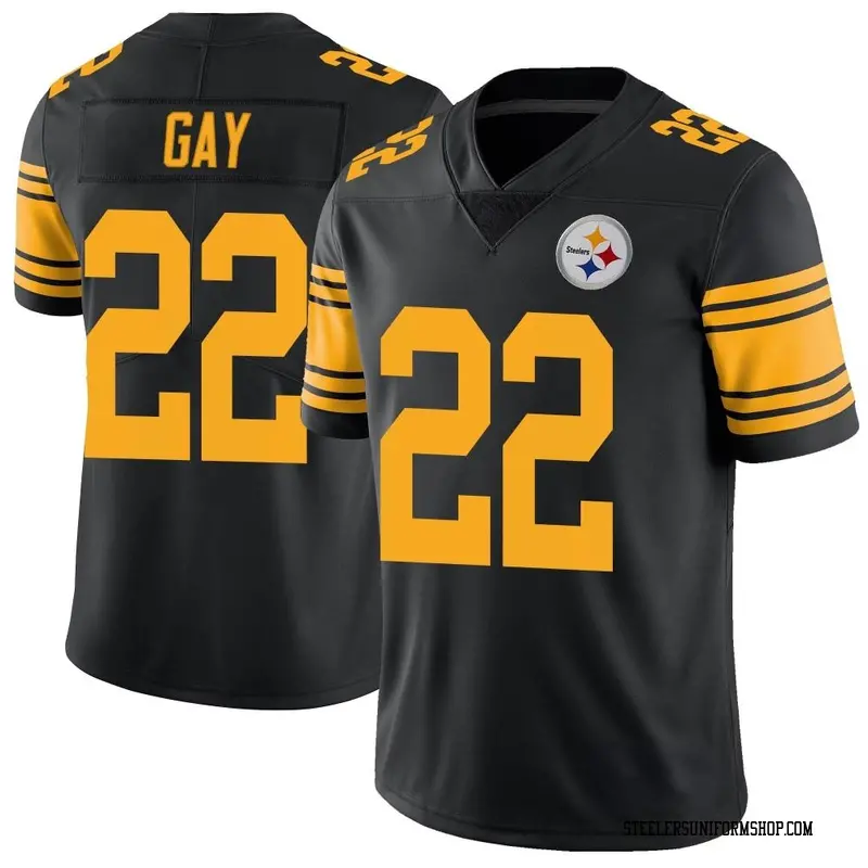 Nike William Gay Pittsburgh Steelers Limited Black Color Rush Jersey - Men's